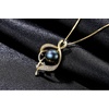 image:imageNONNYL Real Tahitian Cultured Black Pearl Pendant Necklace  Pearl Necklaces for Womens 910mm Round Black Pearls Sterling Silver 18 inch Chain  Fine Jewelry Gifts for Women Wife Girlfriend Mother
