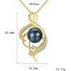 image:imageNONNYL Real Tahitian Cultured Black Pearl Pendant Necklace  Pearl Necklaces for Womens 910mm Round Black Pearls Sterling Silver 18 inch Chain  Fine Jewelry Gifts for Women Wife Girlfriend Mother