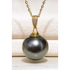 image:imageNONNYL Tahitian Black Pearl Necklace for Women Fine Jewellery Round AAAA 1011mm Pearls  Pearl Pendant Necklace Gift for Women Her Grandma Wife