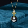 image:imageNONNYL Tahitian Black Pearl Necklace for Women Fine Jewellery Round AAAA 10mm Pearls  Pearl Pendant Necklace Gift for Women Her Grandma Wife