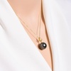 image:imageNONNYL Tahitian Black Pearl Necklace for Women Fine Jewellery Round AAAA 10mm Pearls  Pearl Pendant Necklace Gift for Women Her Grandma Wife