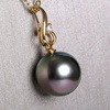 image:imageNONNYL Tahitian Black Pearl Necklace for Women Fine Jewellery Round AAAA 910mm Pearls  Pearl Pendant Necklace Gift for Women Her Grandma Wife