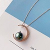 image:imageNONNYL Tahitian Black Pearl Necklace for Women Pearls Pendant Necklace 1112mm Round Pearl Sterling Silver Pendant 18 inch Chain  Jewelry Gifts for Women Wife Mom Grandma Daughter