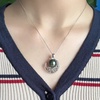 image:imageNONNYL Tahitian Black Pearl Necklace for Women Pearls Pendant Necklace 1112mm Round Pearls Pendant Sterling Silver 18 inch Chain  Jewelry Gifts for Women Wife Mom Grandma Daughter