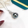 image:imageNONNYL Tahitian Black Pearl Necklaces for Women Round AAAA 10mm Pearls Real South Sea Cultured Pearl Pendant Necklace Fine Jewelry Gift for Womens Her Grandma Wife