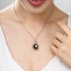 image:imageNONNYL Tahitian Black Pearl Necklaces for Women Round AAAA 10mm Pearls Real South Sea Cultured Pearl Pendant Necklace Fine Jewelry Gift for Womens Her Grandma Wife