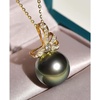 image:imageNONNYL Tahitian Black Pearl Necklaces for Women Round AAAA 910mm Pearls Real South Sea Cultured Pearl Pendant Necklace Fine Jewelry Gift for Womens Her Grandma Wife