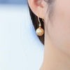 image:imageNONNYL Wife Jewelry 18K Gold Earrings  Genuine South Sea Golden Pearl Jewelry Earrings for Women Birthday Jewelry for Girlfriend Valentines Day for Wife NO1140