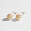image:imageNONNYL Wife Jewelry 18K Gold Earrings  Genuine South Sea Golden Pearl Jewelry Earrings for Women Birthday Jewelry for Girlfriend Valentines Day for Wife NO1165