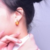 image:imageNONNYL Wife Jewelry 18K Gold Earrings  Genuine South Sea Golden Pearl Jewelry Earrings for Women Birthday Jewelry for Girlfriend Valentines Day for Wife NO1255