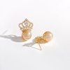 image:imageNONNYL Wife Jewelry 18K Gold Earrings  Genuine South Sea Golden Pearl Jewelry Earrings for Women Birthday Jewelry for Girlfriend Valentines Day for Wife NO1168