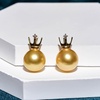image:imageNONNYL Wife Jewelry 18K Gold Earrings  Genuine South Sea Golden Pearl Jewelry Earrings for Women Birthday Jewelry for Girlfriend Valentines Day for Wife NO1173