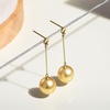 image:imageNONNYL Wife Jewelry 18K Gold Earrings  Genuine South Sea Golden Pearl Jewelry Earrings for Women Birthday Jewelry for Girlfriend Valentines Day for Wife NO1178