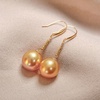 image:imageNONNYL Wife Jewelry 18K Gold Earrings  Genuine South Sea Golden Pearl Jewelry Earrings for Women Birthday Jewelry for Girlfriend Valentines Day for Wife NO1166