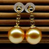 image:imageNONNYL Wife Jewelry 18K Gold Earrings  Genuine South Sea Golden Pearl Jewelry Earrings for Women Birthday Jewelry for Girlfriend Valentines Day for Wife NO1148