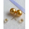 image:imageNONNYL Wife Jewelry 18K Gold Earrings  Genuine South Sea Golden Pearl Jewelry Earrings for Women Birthday Jewelry for Girlfriend Valentines Day for Wife NO1142