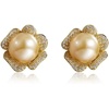 image:imageNONNYL Wife Jewelry 18K Gold Earrings  Genuine South Sea Golden Pearl Jewelry Earrings for Women Birthday Jewelry for Girlfriend Valentines Day for Wife NO1145