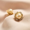 image:imageNONNYL Wife Jewelry 18K Gold Earrings  Genuine South Sea Golden Pearl Jewelry Earrings for Women Birthday Jewelry for Girlfriend Valentines Day for Wife NO1264