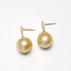 image:imageNONNYL Wife Jewelry 18K Gold Earrings  Genuine South Sea Golden Pearl Jewelry Earrings for Women Birthday Jewelry for Girlfriend Valentines Day for Wife NO1164
