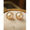 image:imageNONNYL Wife Jewelry 18K Gold Earrings  Genuine South Sea Golden Pearl Jewelry Earrings for Women Birthday Jewelry for Girlfriend Valentines Day for Wife NO1161