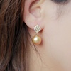 image:imageNONNYL Wife Jewelry 18K Gold Earrings  Genuine South Sea Golden Pearl Jewelry Earrings for Women Birthday Jewelry for Girlfriend Valentines Day for Wife NO1138