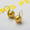 image:imageNONNYL Wife Jewelry 18K Gold Earrings  Genuine South Sea Golden Pearl Jewelry Earrings for Women Birthday Jewelry for Girlfriend Valentines Day for Wife NO1152