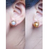 image:imageNONNYL Wife Jewelry 18K Gold Earrings  Genuine South Sea Golden Pearl Jewelry Earrings for Women Birthday Jewelry for Girlfriend Valentines Day for Wife NO1263
