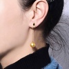 image:imageNONNYL Wife Jewelry 18K Gold Earrings  Genuine South Sea Golden Pearl Jewelry Earrings for Women Birthday Jewelry for Girlfriend Valentines Day for Wife NO1176
