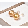 image:imageNONNYL Wife Jewelry 18K Gold Earrings  Genuine South Sea Golden Pearl Jewelry Earrings for Women Birthday Jewelry for Girlfriend Valentines Day for Wife NO1256