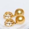 image:imageNONNYL Wife Jewelry 18K Gold Earrings  Genuine South Sea Golden Pearl Jewelry Earrings for Women Birthday Jewelry for Girlfriend Valentines Day for Wife NO1270