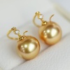 image:imageNONNYL Wife Jewelry 18K Gold Earrings  Genuine South Sea Golden Pearl Jewelry Earrings for Women Birthday Jewelry for Girlfriend Valentines Day for Wife NO1140