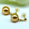 image:imageNONNYL Wife Jewelry 18K Gold Earrings  Genuine South Sea Golden Pearl Jewelry Earrings for Women Birthday Jewelry for Girlfriend Valentines Day for Wife NO1148