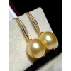 image:imageNONNYL Wife Jewelry 18K Gold Earrings  Genuine South Sea Golden Pearl Jewelry Earrings for Women Birthday Jewelry for Girlfriend Valentines Day for Wife NO1154