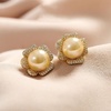 image:imageNONNYL Wife Jewelry 18K Gold Earrings  Genuine South Sea Golden Pearl Jewelry Earrings for Women Birthday Jewelry for Girlfriend Valentines Day for Wife NO1264