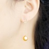 image:imageNONNYL Wife Jewelry 18K Gold Earrings  Genuine South Sea Golden Pearl Jewelry Earrings for Women Birthday Jewelry for Girlfriend Valentines Day for Wife NO1150