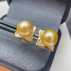 image:imageNONNYL Wife Jewelry 18K Gold Earrings  Genuine South Sea Golden Pearl Jewelry Earrings for Women Birthday Jewelry for Girlfriend Valentines Day for Wife NO1155