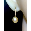image:imageNONNYL Wife Jewelry 18K Gold Earrings  Genuine South Sea Golden Pearl Jewelry Earrings for Women Birthday Jewelry for Girlfriend Valentines Day for Wife NO1154