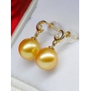 image:imageNONNYL Wife Jewelry 18K Gold Earrings  Genuine South Sea Golden Pearl Jewelry Earrings for Women Birthday Jewelry for Girlfriend Valentines Day for Wife NO1157