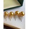image:imageNONNYL Wife Jewelry 18K Gold Earrings  Genuine South Sea Golden Pearl Jewelry Earrings for Women Birthday Jewelry for Girlfriend Valentines Day for Wife NO1142