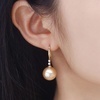 image:imageNONNYL Wife Jewelry 18K Gold Earrings  Genuine South Sea Golden Pearl Jewelry Earrings for Women Birthday Jewelry for Girlfriend Valentines Day for Wife NO1160