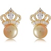 image:imageNONNYL Wife Jewelry 18K Gold Earrings  Genuine South Sea Golden Pearl Jewelry Earrings for Women Birthday Jewelry for Girlfriend Valentines Day for Wife NO1168