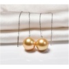 image:imageNONNYL Wife Jewelry 18K Gold Earrings  Genuine South Sea Golden Pearl Jewelry Earrings for Women Birthday Jewelry for Girlfriend Valentines Day for Wife NO1265