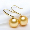 image:imageNONNYL Wife Jewelry 18K Gold Earrings  Genuine South Sea Golden Pearl Jewelry Earrings for Women Birthday Jewelry for Girlfriend Valentines Day for Wife NO1151