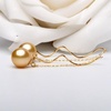 image:imageNONNYL Wife Jewelry 18K Gold Earrings  Genuine South Sea Golden Pearl Jewelry Earrings for Women Birthday Jewelry for Girlfriend Valentines Day for Wife NO1259