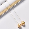 image:imageNONNYL Wife Jewelry 18K Gold Earrings  Genuine South Sea Golden Pearl Jewelry Earrings for Women Birthday Jewelry for Girlfriend Valentines Day for Wife NO1265
