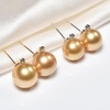 image:imageNONNYL Wife Jewelry 18K Gold Earrings  Genuine South Sea Golden Pearl Jewelry Earrings for Women Birthday Jewelry for Girlfriend Valentines Day for Wife NO1256