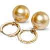 image:imageNONNYL Wife Jewelry 18K Gold Earrings  Genuine South Sea Golden Pearl Jewelry Earrings for Women Birthday Jewelry for Girlfriend Valentines Day for Wife NO1149