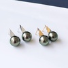 image:imageNonnyl Real Pearl Earrings for Women With Genuine 10105mm AAAA Quality Grey Tahitian Cultured Pearls Earring  925 Sterling Silver Plated 18K Gold Pearl Gifts for Women Her Grandma Wife