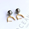 image:imageNonnyl Real Pearl Earrings for Women With Genuine 910mm AAAA Quality Grey Tahitian Cultured Pearls Earring  925 Sterling Silver Plated 18K Gold Pearl Gifts for Women Her Grandma Wife