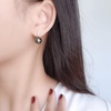 image:imageNonnyl Real Pearl Earrings for Women with Genuine AAAA Quality Black Tahitian Cultured Pearls Earring  925 Sterling Silver Plated Platinum Gold Earrings  Nonnyl
